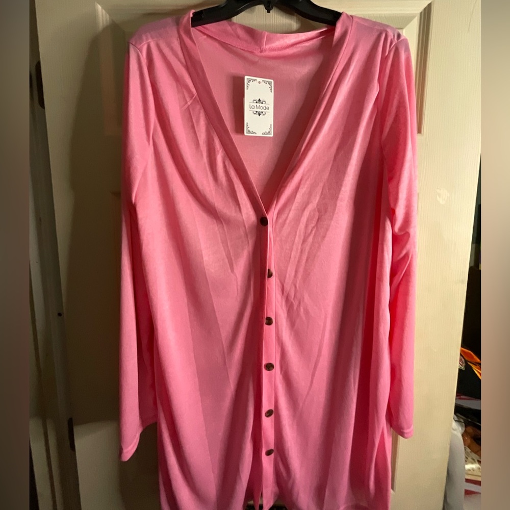 XXL bright pink la mode cover shirt